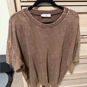 Zenana Brown Casual Top